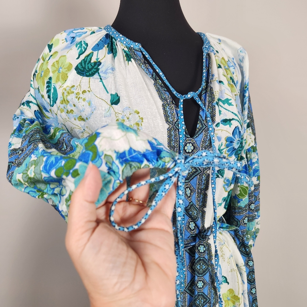 Floral Blue Midi Dress - Picture 8 of 14